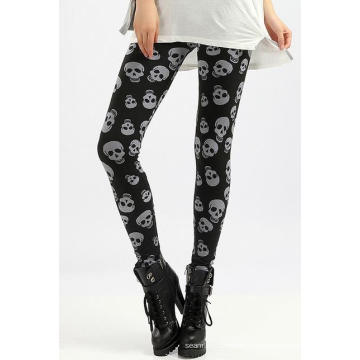 Nahtloser Damen-Leggings mit Skelett Kopf Designs